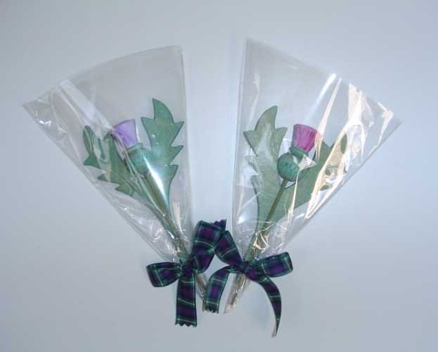 Thistle wrapped bunch