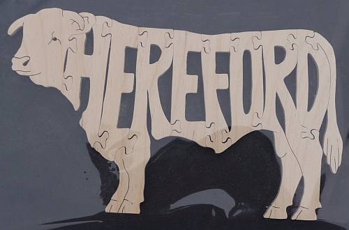 Hereford Cow Puzzle Plywood