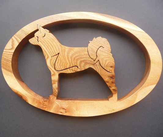 Oval Akita trivet